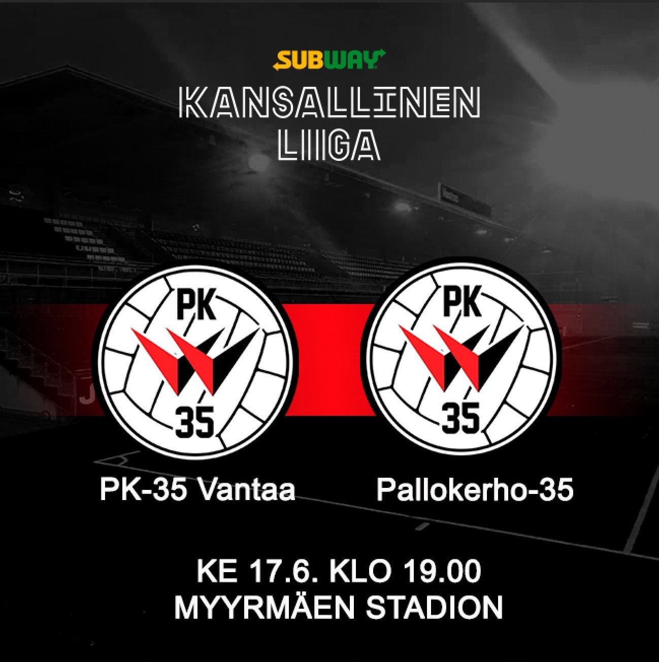 PK-35 Vantaa emännöi punamustien joukkueiden kohtaamista
