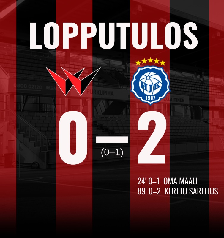 Punamustille niukka kotitappio HJK:lle