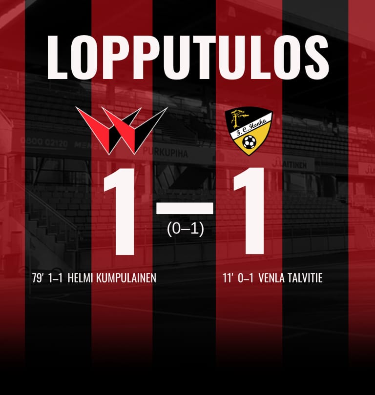 Liigakarsintasarja, PK-35 Vantaa – FC Honka 2.10.2026